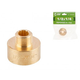 Переход 1/2" вн. х 1/4" нар., AV Engineering (инд. упак.)