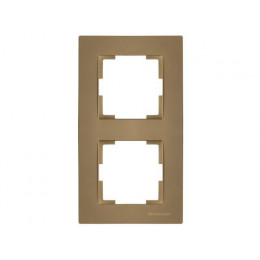 Рамка 2-ая вертикальная золотая, RITA, MUTLUSAN
