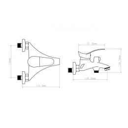 Смеситель для ванны D40-A, серия 310, ECONOCE
