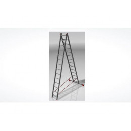 Лестница алюм. 2-х секц. 358/666/380см 2х14 ступ., 16кг  NV3220 Новая Высота