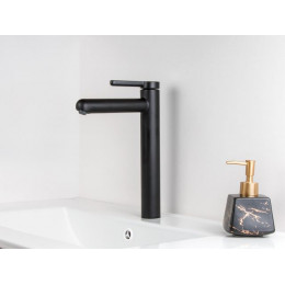 Смеситель для умывальника (Lt) D35, серия Lotus черный, a-five
