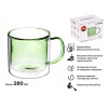 Кружка стеклянная с двойными стенками, 280 мл, лес, серия ENCANTO, PERFECTO LINEA