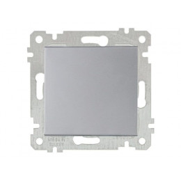 Выключатель 1-клав. (скрытый, без рамки, пруж. зажим) серебро, RITA, MUTLUSAN
