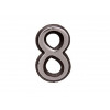 Цифра дверная АЛЛЮР пластик "8" хром