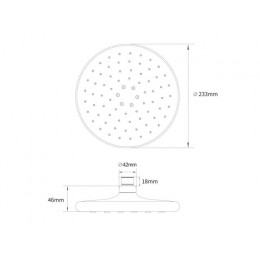 Верхний душ, 1-функц. AVSSS-058 AV Engineering