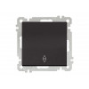 Выключатель проходной 1-клав. (скрытый, без рамки, пруж. зажим) черная, DARIA, MUTLUSAN