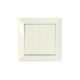 Выключатель 2 клав. (cкрытый, 10А) бежевый, Стиль, Bylectrica