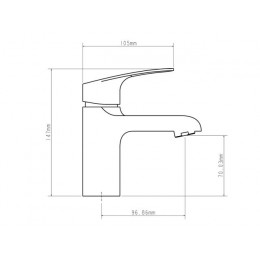 Смеситель для умывальника D35-A, серия 250, ECONOCE