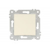 Выключатель 1-клав. (скрытый, без рамки, пруж. зажим) кремовый, RITA, MUTLUSAN