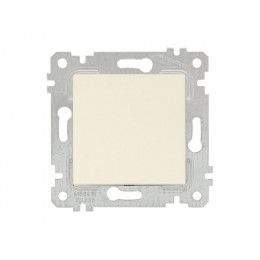 Выключатель 1-клав. (скрытый, без рамки, пруж. зажим) кремовый, RITA, MUTLUSAN