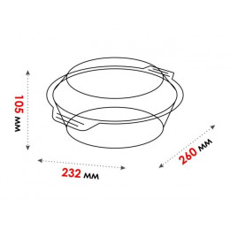 Кастрюля из жаропрочного стекла, 2.0 л, с крышкой, 260х232х105 мм, PERFECTO LINEA