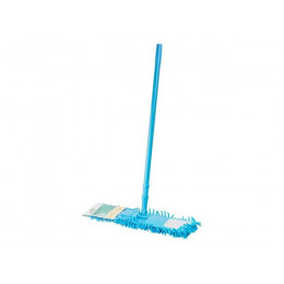 Швабра для пола с насадкой из шенилла Solid, голубая, PERFECTO LINEA