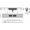 Водоотводящий желоб с порогами для перфорированной решетки, вертик. сток, APZ1101-650, Alcaplast