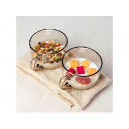 Кружка-бульонница стеклянная, 400 мл, Amber, PERFECTO LINEA