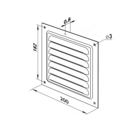 Решетка вентиляционная Met 2020 стальная ZERNBERG
