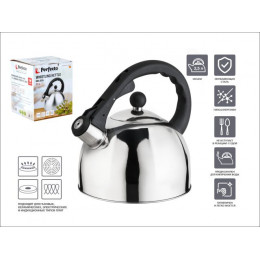 Чайник со свистком, нержавеющая сталь, 2.5 л, Melissa, PERFECTO LINEA