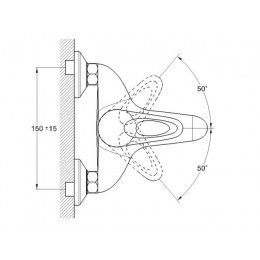 Смеситель для ванны D40-A, серия 360 ECONOCE