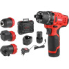 Аккум. дрель-шуруповерт WORTEX BD 1215 LiSET в чем. + 2 насадки, 12 В, 30 Н*м, 2х1.5 А*ч, БЗП 10 мм