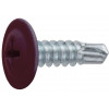 Саморез 4.2х16 мм с прессшайбой, цинк, со сверлом, RAL 3005 (14000 шт в коробе) STARFIX