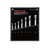 Набор ключей торцевых шарнирных 6-19мм 7пр. (черное полотно) TOPTUL