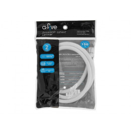 Шланг душевой, PVC, 1/2" г-г 150 см, белый, a-five