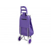 Сумка-тележка хозяйственная на колесах 30 кг, фиолетовая, полоска, PERFECTO LINEA