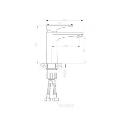 Смеситель для умывальника (Lt) D35, серия DAR, AV Engineering