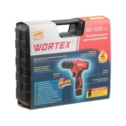 Аккум. дрель-шуруповерт WORTEX BD 1220 Li в чем. 12 В, 30 Н*м, 2х1.5 А*ч, БЗП 10 мм
