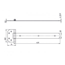 Петля-стрела 420 мм, б/п STARFIX