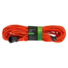 Удлинитель-шнур 10м (1 роз., 2,2кВт, б/з, ПВС 2х1) Юпитер