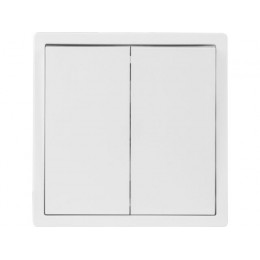 Выключатель 2 клав. (cкрытый, 10А) белый, Carre, BYLECTRICA