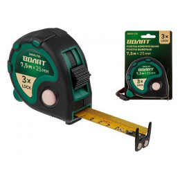 Рулетка  7,5м/25мм обрезин. корп. ВОЛАТ