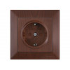 Розетка 1-ая (скрытая, с/з, шторки) орех, DARIA, MUTLUSAN