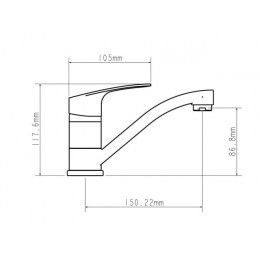 Смеситель для кухни D35-A, серия 250, ECONOCE