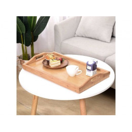 Поднос бамбуковый с ручками, прямоугольный, 46х31 см, BAMBOO, PERFECTO LINEA