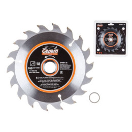 Диск пильный 160х20/16 мм 18 зуб. по дереву GEPARD