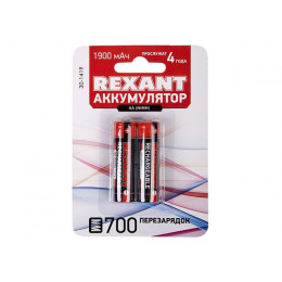 Аккумулятор тип AA "пальчиковый" 1.2В 1900мАч "REXANT" АК блистер 2 шт
