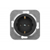 Розетка 1-ая (скрытая, с/з) графит, Прованс, Bylectrica