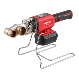 Аккум. сварочный аппарат для полимерных труб WORTEX  CWM 1834 ALL1 XLT SOLO + 3 насадки