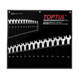 Набор ключей комбинир. 6-32мм 26шт (черное полотно) TOPTUL