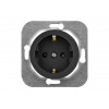 Розетка 1-ая (скрытая, с/з, з/ш) графит, Прованс, Bylectrica