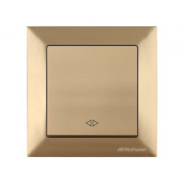 Выключатель промежуточный многопозиционный (скрытый, пруж. зажим) золото, DARIA, MUTLUSAN