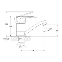 Смеситель для кухни D40-A, серия 450 ECONOCE