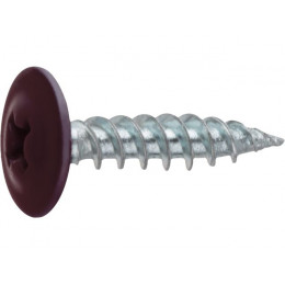 Саморез 4.2х16 мм с прессшайбой, цинк, острый, RAL 3005 (500 шт в карт. уп.) STARFIX