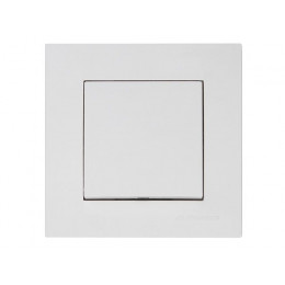 Выключатель двухполюсный (скрытый, пруж. зажим) белый, RITA, MUTLUSAN
