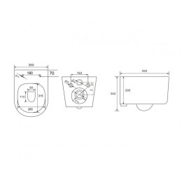 Унитаз подвесной AV Engineering, ART X