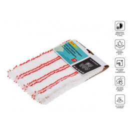 Сменная насадка для швабры из микрофибры, красная полоска, PERFECTO LINEA