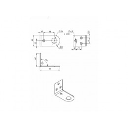 Проушина для замка угловая 60х90х50 STARFIX