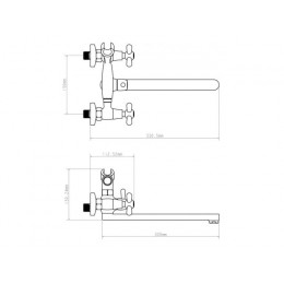 Смеситель для ванны вентильный (тип I), серия 340, ECONOCE