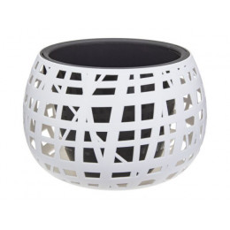 Кашпо ХАОС D290мм со вставкой (белый) IDEA